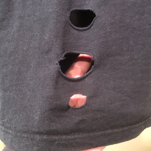 Torrid Whiskey Sole Distressed Tee With Holes - Picture 3 of 11